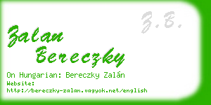 zalan bereczky business card